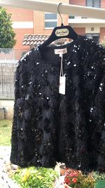 Giacca kontatto 3/4 nero donna