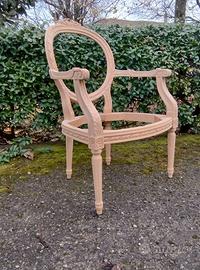 Poltroncine Luigi XVI  INTAGLIATE  a Mano Grezze