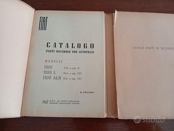Fiat 1100 L ALR Catalogo Ricambi Originale 1954
