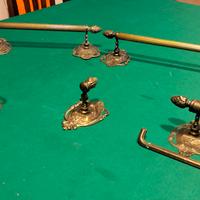 set completo porta asciugamani in bronzo 