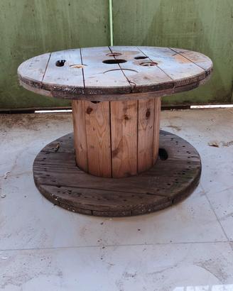 bobina bobinona avvolgicavo tavolo tavolino legno