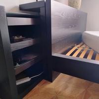 Letto Ikea Malm con testiera contenitore