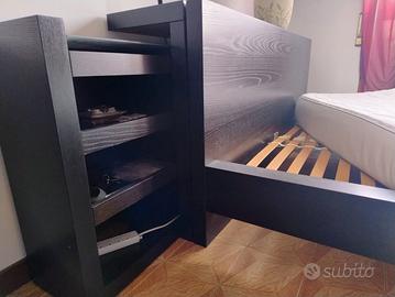 Letto Ikea Malm con testiera contenitore