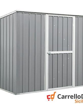 Casetta box giardino Acciaio 260x185 grigio chiaro