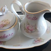 Set zuccheriera e bricco latte. Ceramica Limoges