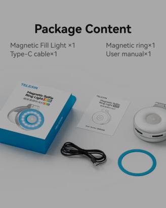 Luce selfie MagSafe Telesin x smartphone