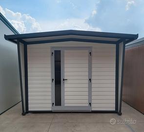 CASETTE GIARDINO CON PANNELLO FINTA PERLINA BIANCO