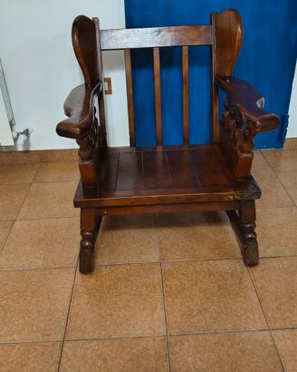Coppia Poltrone legno per Taverna o giardino