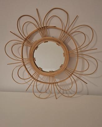 Specchio Maison du Monde in rattan naturale