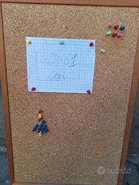 Bacheca in sughero e legno 41x60cm