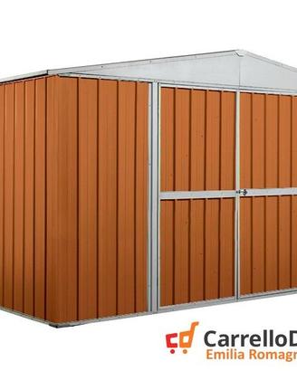 Box in lamiera di Acciaio 360x260cm legno chiaro
