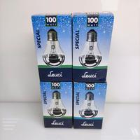 4 Lampadine Leuci 100W Goccia Cupola Argentata E27