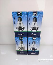 4 Lampadine Leuci 100W Goccia Cupola Argentata E27
