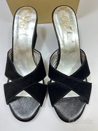 CIABATTA ZEPPA -CAMOSCIO VERA PELLE N.36 -NUOVA