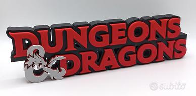 Logo Dungeons and Dragons D&D Boardgames Deco 3D