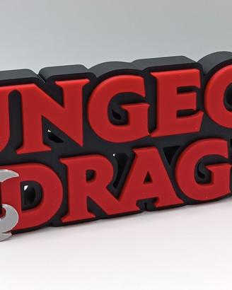 Logo Dungeons and Dragons D&D Boardgames Deco 3D