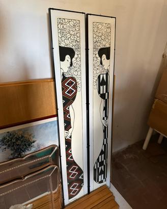 2 quadri con stampe Klimt