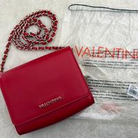 Borsa Valentino, rossa a tracolla con catena