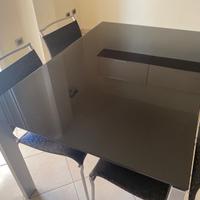 Tavolo allungabile Calligaris mod. Baron in vetro 