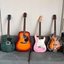 Lotto 4 chitarre Epiphone Squier Asahi Thema