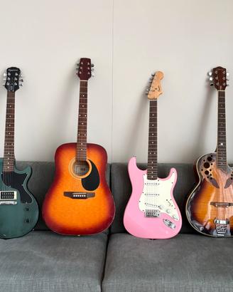 Lotto 4 chitarre Epiphone Squier Asahi Thema