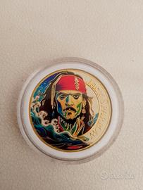 Moneta Pirati Dei Caraibi Jack Sparrow,nuova,rara