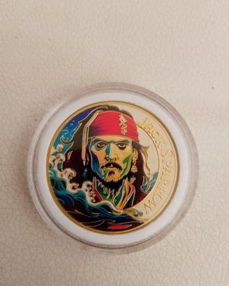 Moneta Pirati Dei Caraibi Jack Sparrow,nuova,rara