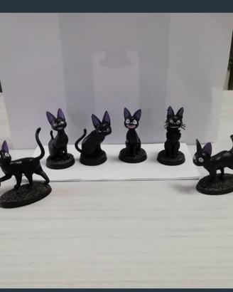 Gattino nero Jiji Gigi,in 6 versioni diverse.