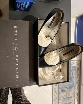 Scarpe decolté Pollini nere 38.5