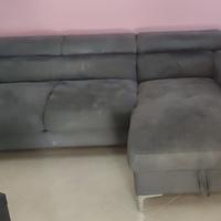 Divano con penisola letto