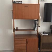 Libreria/credenza modulare anni ’60 in teak 
