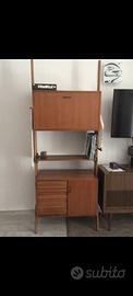 Libreria/credenza modulare anni ’60 in teak 