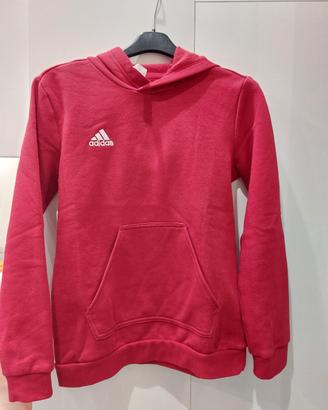 FELPA ADIDAS BAMBINO ROSSA TG 140 ANNI 9/10