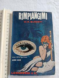 Rimpiangimi W.R.Burnett libro giallo vintage