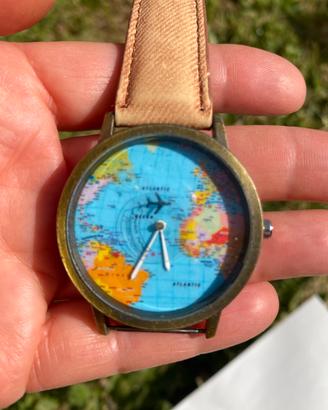 Orologio con motivo mappamondo