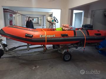 Gommone con carrello e motore