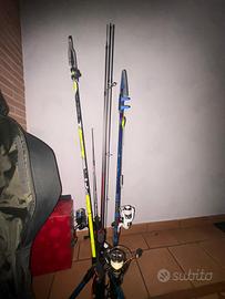 Canne da pesca+attrezzatura