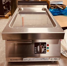 Fry top elettrico piastra compoud liscia