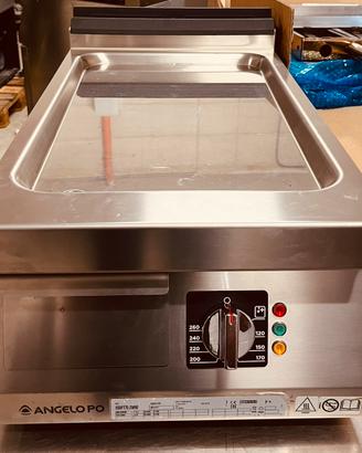 Fry top elettrico piastra compoud liscia