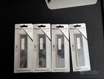 RAM DDR5 PNY 16GB (2x8) / 32GB (4X8) 4800MHz CL40
