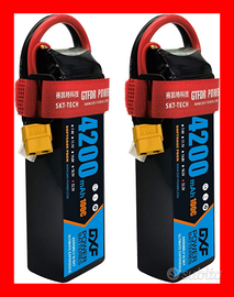 Batterie Modellismo DXF 4200 mAh 22,2V 100C NUOVE