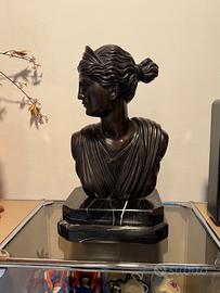 Busto in bronzo con base in marmo – stile classico