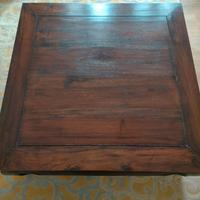 ANTICO TAVOLINO TAVOLO  ETNICO VERO LEGNO PREGIATO