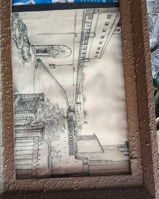 Disegno a matita vintage – scorcio architettonico