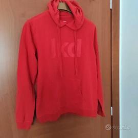 Felpa con cappuccio hoodie Jaked rosso fragola L