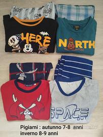 pigiami per bambino 7/9 anni