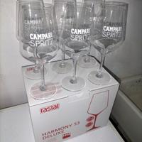 12 Calici Bicchieri di Vetro Campari Spritz Nuovi 