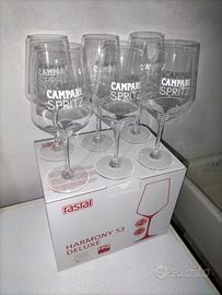 12 Calici Bicchieri di Vetro Campari Spritz Nuovi 