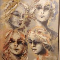 Umberto Bianchini - Olio su Tela 50x70 cm - Volti