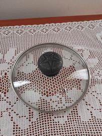 Coperchio nuovo in vetro temperato diam 16 cm con